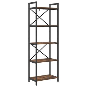vidaXL Raft pentru cărți 5 niveluri 56 x 34 x 171 cm Lemn prelucrat