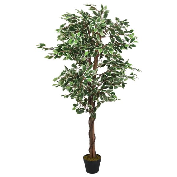 vidaXL Arbore ficus artificial 1260 de frunze 200 cm verde