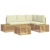 vidaXL Set de canapele de exterior Alb 59 x 59 x 37 cm Poliester