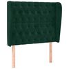 vidaXL Tăblie pat cu aripioare verde &icirc;nchis 93x23x118/128 cm catifea