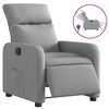 vidaXL Fotoliu rabatabil electric, gri deschis, textil