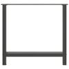 vidaXL Picioare masă de sufragerie antracit, 2 buc., 80x(72-73) cm, oțel