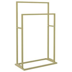 vidaXL Suport de prosoape autonom, auriu, 48x24x78,5 cm, fier