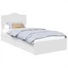 vidaXL Pat cu storage cu sertar Alb 90 x 190 cm Lemn prelucrat