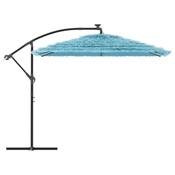 vidaXL Umbrelă soare de grădină stâlp din oțel, albastru 269x269x235cm