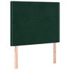 vidaXL Pat box spring cu saltea, verde &icirc;nchis, 100x200 cm, catifea