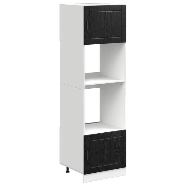 vidaXL Dulap de bucătărie Stejar Negru 60 x 57 x 207 cm Lemn compozit