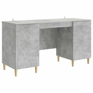vidaXL Birou Gri Beton 142,5 x 50 x 75 cm Lemn prelucrat