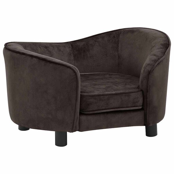 vidaXL Canapea pentru c&acirc;ini, maro, 69 x 49 x 40 cm, pluș