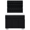 vidaXL Pat box spring cu saltea, negru, 100x200 cm, textil