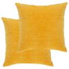 vidaXL Perne decorative, 2 buc., galben, 45 x 45 cm, catifea bumbac