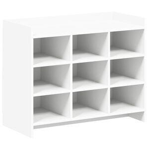 vidaXL Dulap pentru pantofi Alb 85 x 39,5 x 70 cm Lemn prelucrat