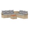 vidaXL Set de canapea 8 buc. Beige și gri deschis 55 x 55 x 37 cm