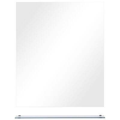vidaXL Oglindă de perete cu raft, 50 x 60 cm, sticlă securizată