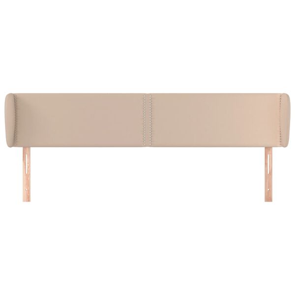 vidaXL Tăblie pat cu aripioare cappuccino 163x23x78/88cm piele eco