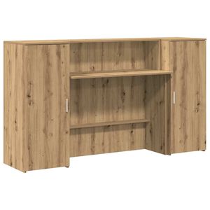 vidaXL Birou de recepție Stejar Artisan 180x50x103,5 cm Lemn prelucrat