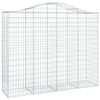 vidaXL Coșuri gabion arcuite 30 buc, 200x50x160/180cm, fier galvanizat