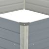vidaXL Pat &icirc;nalt cu straturi, 129x129x46 cm, oțel galvanizat, gri