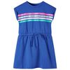 vidaXL Rochie pentru copii cu șnur, albastru cobalt, 116