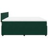 vidaXL Pat box spring cu saltea, verde &icirc;nchis, 200x200 cm, catifea