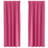 vidaXL Perdele Opaque cu Inel 2 pcs Roz Aprins 260 x 140 cm Poliester