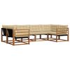 vidaXL Set de canapele de exterior 6 buc. Natural și Bej