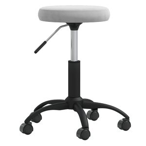 vidaXL Scaun de birou pivotant, gri deschis, catifea