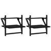 vidaXL Rafturi de perete cu bare, 2 buc, negru, 30x25x30 cm