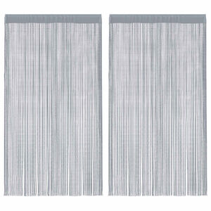 vidaXL Perdele șir 2 buc Gri deschis 100x250 cm