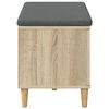 vidaXL Bancă pentru hol cu pernă cu ușă Stejar Sonoma 60 x 38 x 46 cm