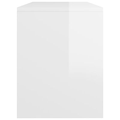 vidaXL Taburet de toaletă, alb extralucios, 70x35x45 cm lemn prelucrat