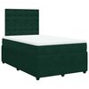 vidaXL Pat box spring cu saltea, verde &icirc;nchis, 120x200 cm, catifea