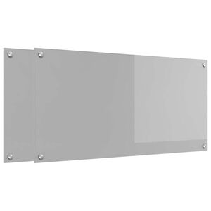 vidaXL Spate de bucătărie 2 pcs Gri deschis 100 x 50 cm