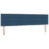 vidaXL Pat cu arcuri cu headboard albastru 200 x 200 cm țesătură