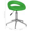 vidaXL Scaune de bucătărie pivotante, 2 buc. verde, piele artificială