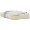 vidaXL Cadru de pat otoman fără saltea cremă 120x190 cm țesătură