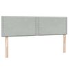 vidaXL Pat box spring cu saltea, gri deschis, 140x220 cm, catifea