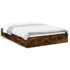vidaXL Cadru de pat cu sertare stejar fumuriu 160x200cm lemn prelucrat