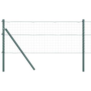 vidaXL St&acirc;lp de gard. 26 pcs Verde 3,2 x 3,2 x 120 cm