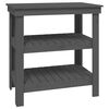 vidaXL Banc de lucru, gri, 78,5x50x80 cm, lemn masiv pin