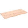 vidaXL Blat de baie, 100x50x2 cm, lemn masiv netratat