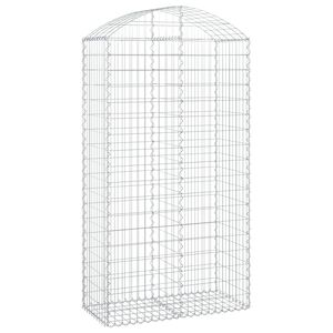 vidaXL Coș gabion arcuit, 100x50x180/200 cm, fier galvanizat