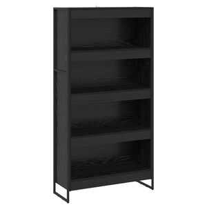 vidaXL Dulap pentru cărți 80 x 30 x 155 cm Lemn prelucrat Stejar Negru