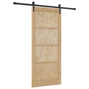 vidaXL Ușă glisantă ORKDAL Natural și Negru 86 x 198,5 cm
