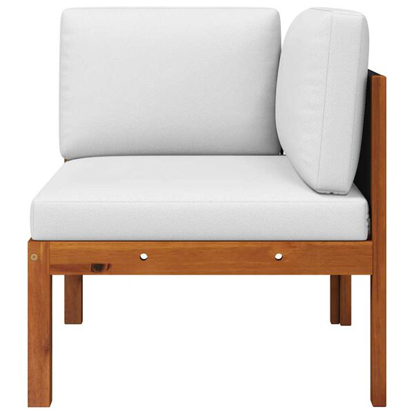 vidaXL Canapea de colț de grădină, 2 buc., cu perne, lemn de salcâm și frânghie