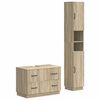 vidaXL Set de dulapuri pentru baie, 2 piese HOORN Stejar Sonoma