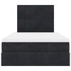 vidaXL Cadru de pat otoman cu saltele, catifea neagră 120x190cm