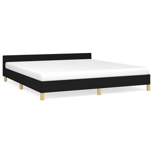 vidaXL Cadru de pat fără saltea, negru, 180x200 cm, textil
