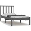 vidaXL Cadru de pat mic single, gri, 75x190 cm, lemn masiv de pin