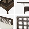 vidaXL Set de masă pentru grădină 5 pcs Maro Rattan poli